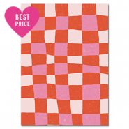 BY31&reg; Tarjetas para joyer&iacute;a cubitos Rojo-rosa claro-blanco