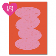 BY31&reg; Tarjetas para joyer&iacute;a &oacute;valo Rojo-rosa claro