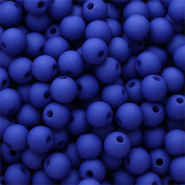 Abalorios acr&iacute;licos 6 mm Azul real