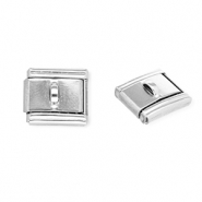 Acero Inox link-eslab&oacute;n para pulsera italiana con dijes Acero Inox con anilla Plateado