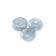 Piedras naturales M&aacute;rmol y Calcita rondeles 4mm Azul cielo
