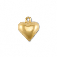Colgantes Acero Inox coraz&oacute;n Dorado