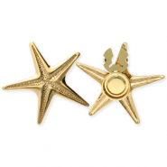 Cubrebotones Acero Inox estrella de mar Dorado