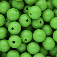 DQ Abalorios acr&iacute;licos 14 mm brillante Vibrant green 16-6339 TCX