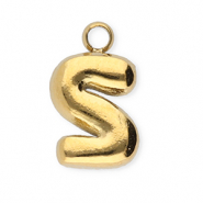 Colgantes Acero Inox letra S Dorado
