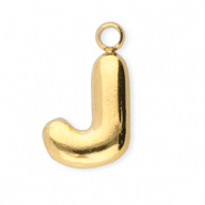 Colgantes Acero Inox letra J Dorado