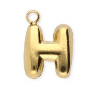 Colgantes Acero Inox letra H Dorado