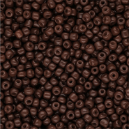 Rocalla cristal 8/0 (3mm) Marr&oacute;n oscuro