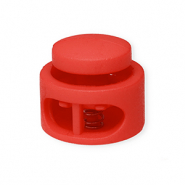 Fornituras coloridas abalorio stopper para cordón redondos Rojo