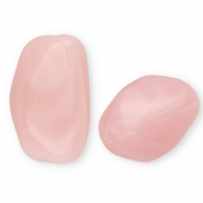 Abalorios acr&iacute;licos rect&aacute;ngulo Rosa claro-m&aacute;rmol