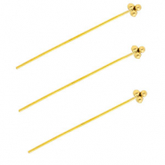 BY31&reg; Fornituras Acero inox bast&oacute;n con cabeza bolas 35mm Dorado