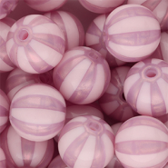 DQ® Abalorios acrílicos 16 mm con rayas Rosa vintage