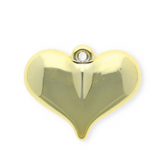 Colgantes acr&iacute;licos coraz&oacute;n Dorado