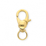 Fornituras acero inox mosquetón Dorado