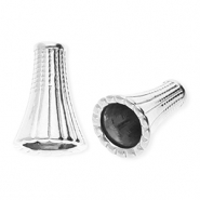 Fornituras acero inox terminal cono 11mm Plateado