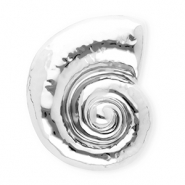 Broches llamativos in acero inox caracol Plateado