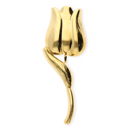 Broches llamativos in acero inox tulipán Dorado
