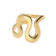 Anillos Acero Inox ondulado Dorado
