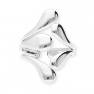 Anillos Acero Inox gotas Plateado