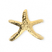 Anillos Acero Inox estrella de mar Dorado