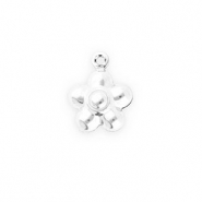 Colgantes Acero Inox flor Plateado