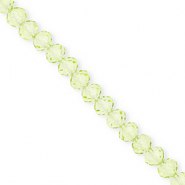 Abalorios faceteados disco 6x5mm Verde claro