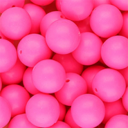 Abalorios de silicona 18mm Rosa néon