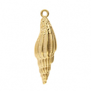 Colgantes Acero Inox concha Dorado