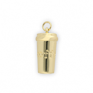 Metal TQ lat&oacute;n colgante vaso Dorado