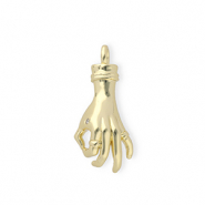 Metal TQ lat&oacute;n colgante "OK" Dorado