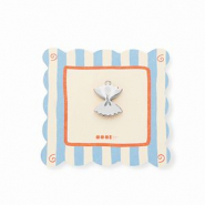 BY31® Colgantes de latón Eco-brass pasta farfalle Plateado