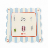 BY31® Colgantes de latón Eco-brass pack ahorro (6 pieza) Plateado-verde oliva-rosa claro-rojo