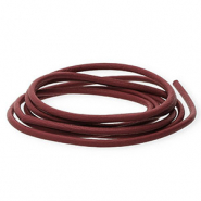 Cord&oacute;n cuero DQ redondo 2mm Marr&oacute;n barrica