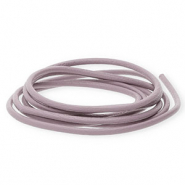 Cord&oacute;n cuero DQ redondo 2mm Rosa vintage