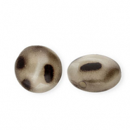 Abalorios acrílico rondeles con estampado leopardo Beige-marrón oscuro