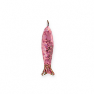 Colgantes de cer&aacute;mica griega DQ&reg; sardina Rosa orqu&iacute;dea-baya vintage