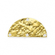 BY31&reg; Fornituras acero inox entrepieza semi-redondo con 4 anillas Dorado