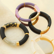 Set de inspiraciones Diseño de pulseras con abalorios acrílicos tubo
