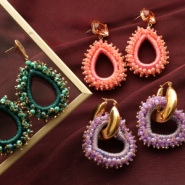 Set de inspiraciones Ideas para crear pendientes elegantes con colgantes faceteados