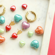 Nuevo  ¡Nuevo! Abalorios de cerámica en forma de corazón