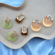 Nuevo  ¡Novedad! Nuevos pendientes trendy de resina