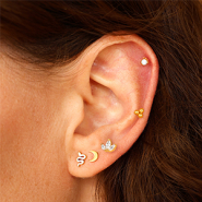 Nuevo  Piercings para oreja de acero inoxidable