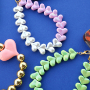 Nuevo  Abalorios acrílicos en forma de corazón