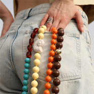 Set de inspiraciones Crea collares trendy con abalorios acrílicos DQ redondos 