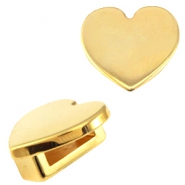 Corredera met&aacute;lica DQ Cuoio coraz&oacute;n dorado (sin n&iacute;quel)