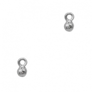 Colgantes met&aacute;licos TQ cascabel 5mm plata vieja (sin n&iacute;quel)