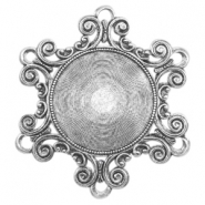 Colgantes met&aacute;licos TQ estilo Barok plata vieja (sin n&iacute;quel)