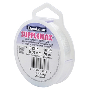 Hilo para enfilar Beadalon Supplemax 0.30mm 50 metros Transparente