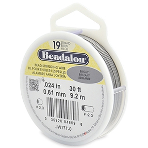 Hilo para enfilar Beadalon19 hilos 0.61mm Acero inox brillante