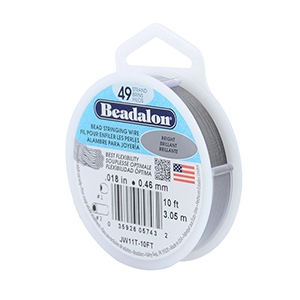Hilo para enfilar Beadalon 49 hilos 0.46mm Acero inox brillante